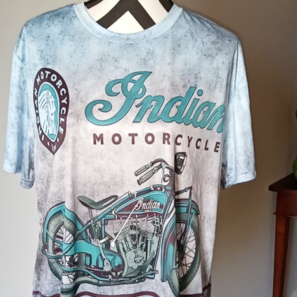 New Blue Motorcycle Indian Shirt